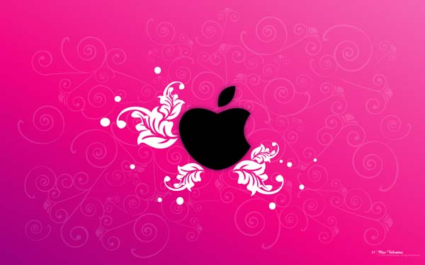 wallpaper love pink. Rounder Apple Love in Pink